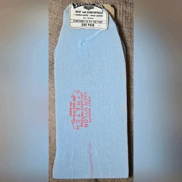 NOS Vintage MCM Men's Nylon Stretch Sox Socks Dead Stock - Picture 2 of 4